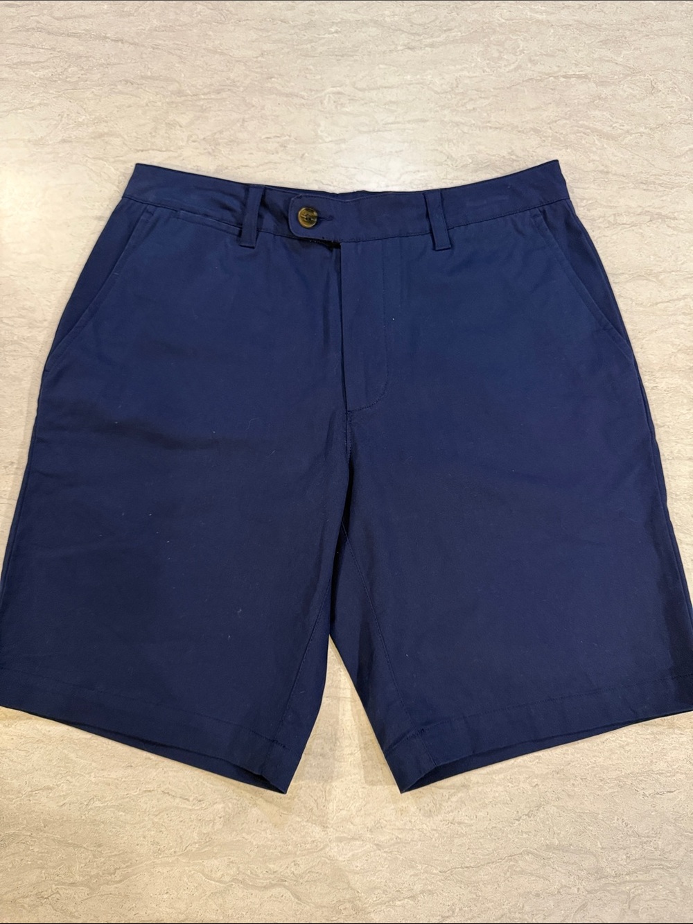 Criquet Navy Flat-Front Performance Shorts